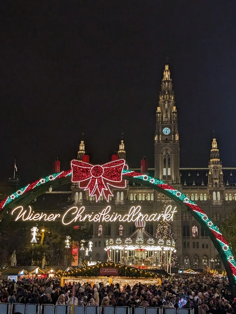 One of Europe’s largest markets, with an adjacent ice rink that runs into January. Try punsch (mulled wine) and roasted chestnuts. Dates: 13 November to 26 December 2026.